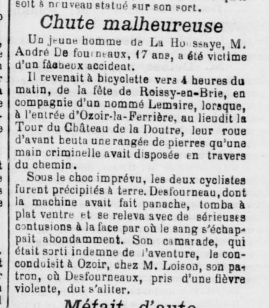 Chute malheureuse !